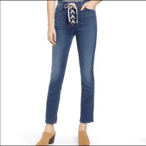 MOTHER DENIM The Laceup Dazzler Ankle 26